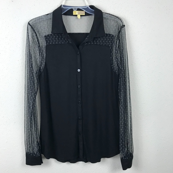 Vera Wang Tops - Vera Wang Long sleeve Button-Down Top Size Large